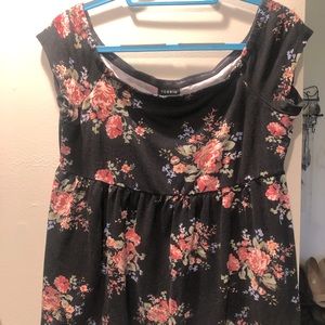 Off the shoulder floral blouse